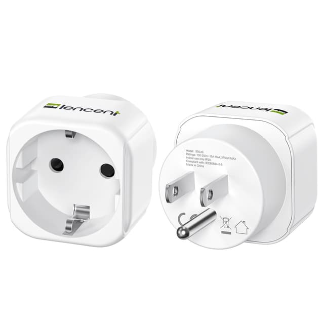 🔌🌍 LENCENT 2X Reise Adapter Stromadapter Typ-B Schuko Europa DE zu Amerika Reisestecker Netzadapter für USA Kanada Mexiko Kolumbien Thailand Steckdose
