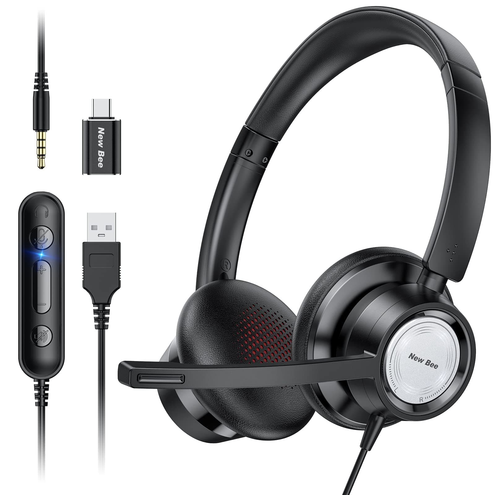 Neu Bee Headset mit Mikrofon - Kristallklare Anrufe und Komfort 🎧
