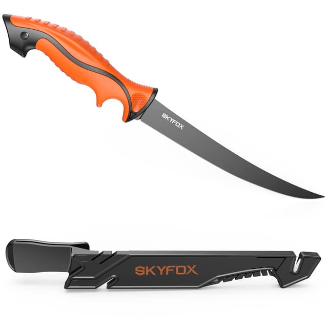 🎣 SkyFox Fischmesser Angeln und Filetiermesser Fisch Klinge 20.5 cm, G4416 Deutsch Edelstahl Kochmesser