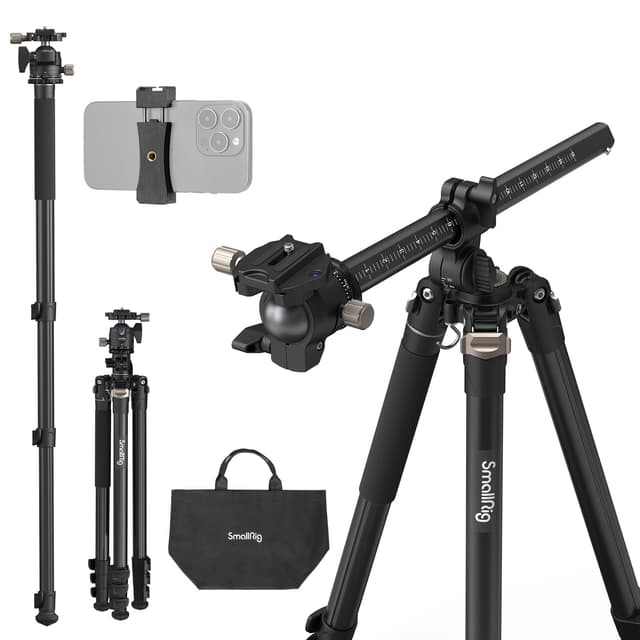 📸 SMALLRIG 73 Zoll Kamerastativ - 360° drehbare Mittelsäule