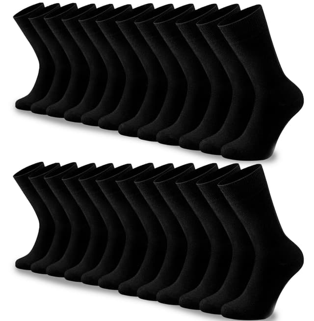 🧦 HELDENWERK Business Socken Herren 12er Pack I Männersocken, Anzugsocken (12x schwarz) 43-46 Schwarz