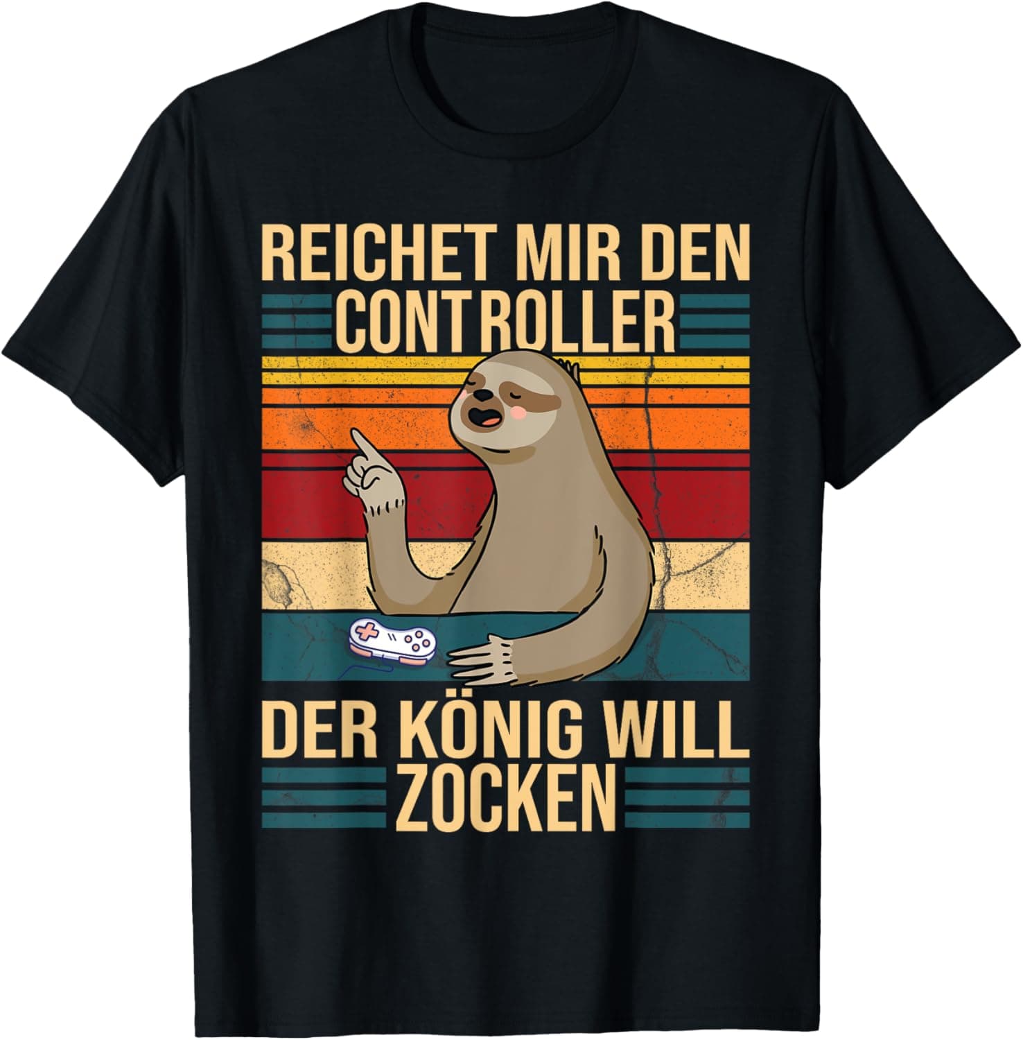 Zocken Reichet mir den Controller König PS5 Konsole Gamer T-Shirt 👑🕹️