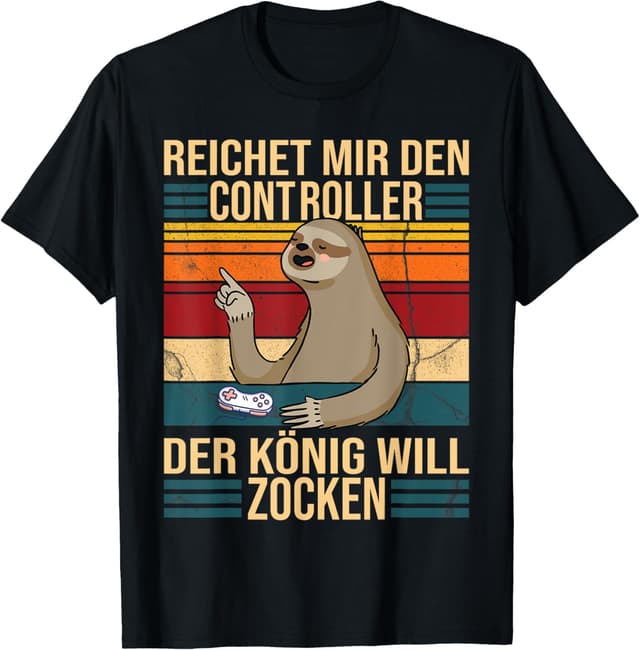 Zocken Reichet mir den Controller König PS5 Konsole Gamer T-Shirt 👑🕹️