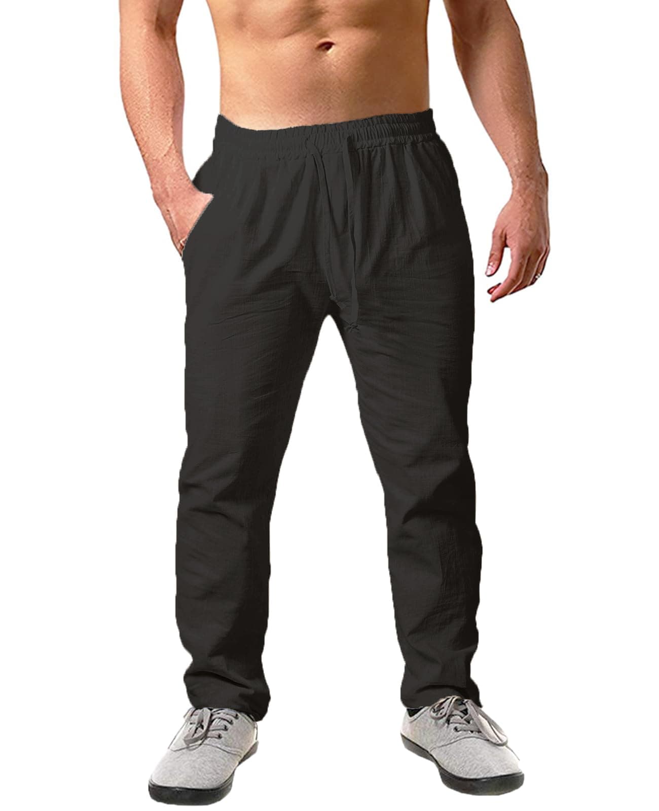 🌞 Cegerne Herren Leinenhose Lang Leicht Sommerhose - Deal!