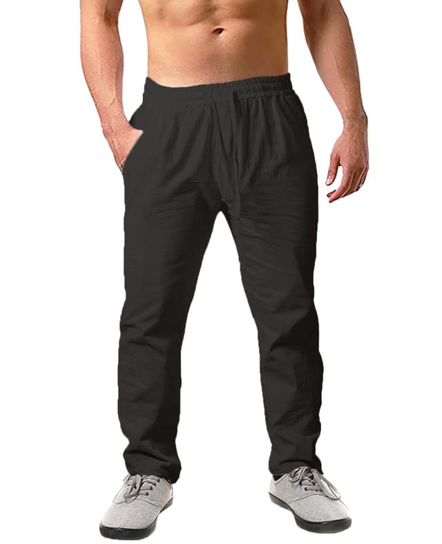🌞 Cegerne Herren Leinenhose Lang Leicht Sommerhose - Deal!