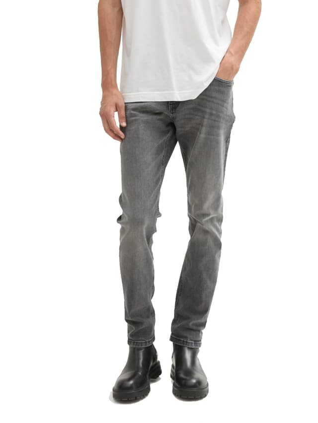 👖 TOM TAILOR Herren Josh Regular Slim Jeans mit Stretch 31W / 34L 10210 - Grey Denim Angebot!