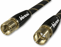 📡📺 Bivani SAT Antennenkabel 1 Meter Premium - FullHD, UltraHD, UHD, HDTV, TV - Elite-Series - 1M 1 Meter Schwarz