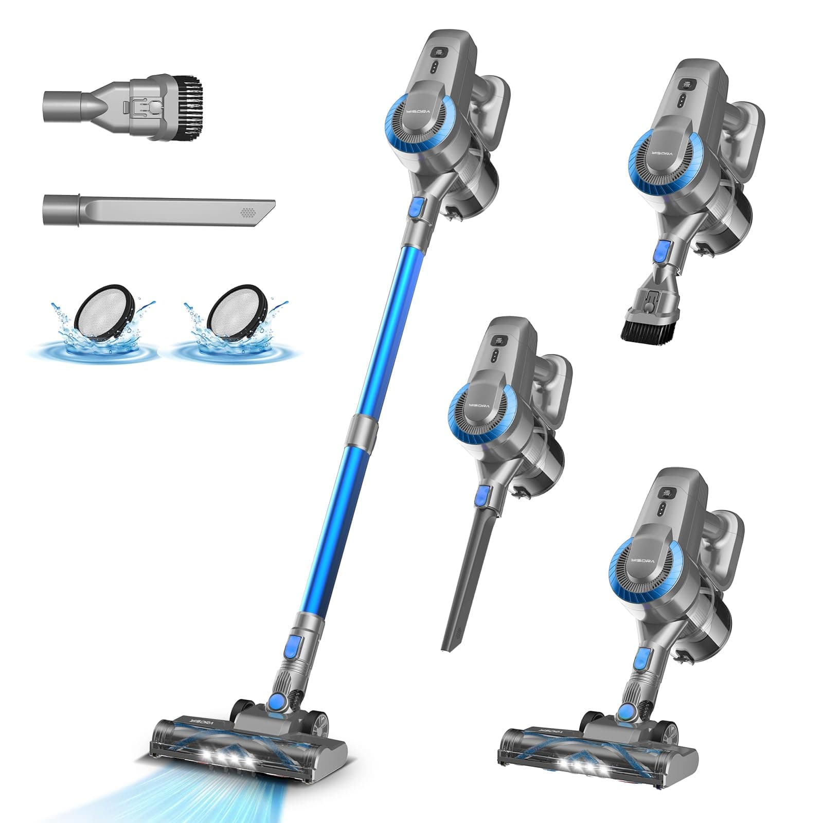 🌟 Akku Staubsauger 25000Pa/175W/50Min Kabellos 🌟
