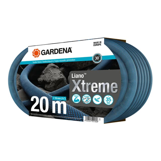 🌿🌊 Gardena Liano Xtreme 3/4 Zoll, 20m Set: Extrem robuster Gartenschlauch aus Textilgewebe 🌞