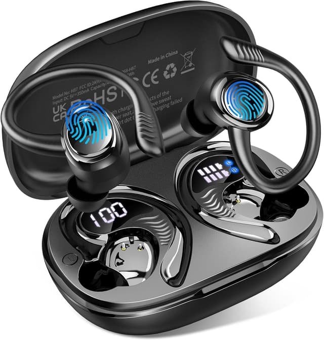 🎧 2025 Neu Bluetooth 5.4 Sportkopfhörer In Ear mit Hi-Fi Stereo und Noise Cancelling
