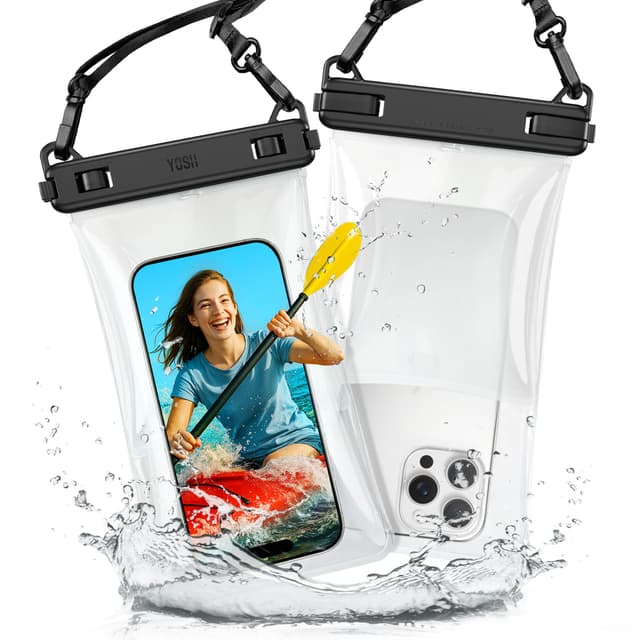 YOSH 8,5 Zoll Große Kapazität Schwimmende wasserdichte Handyhülle [3D Nahtloser Körper]