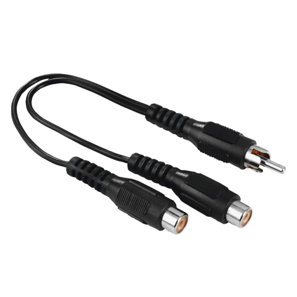 🔌 Hama Adapter 1x Cinch Stecker - 2x Cinch-Buchse (RCA) schwarz 🎵