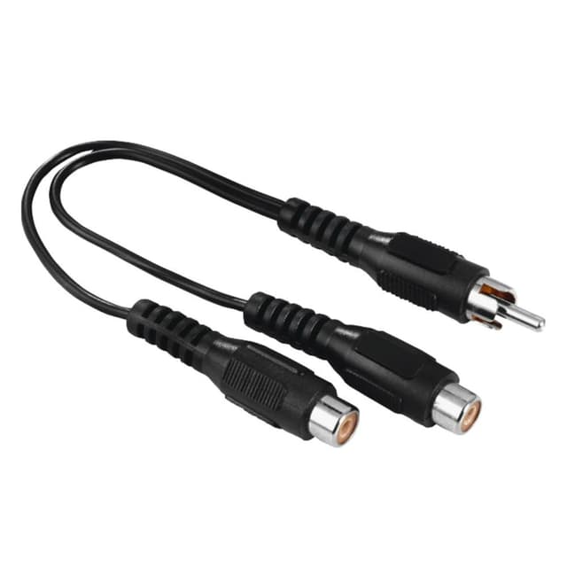 🔌 Hama Adapter 1x Cinch Stecker - 2x Cinch-Buchse (RCA) schwarz 🎵
