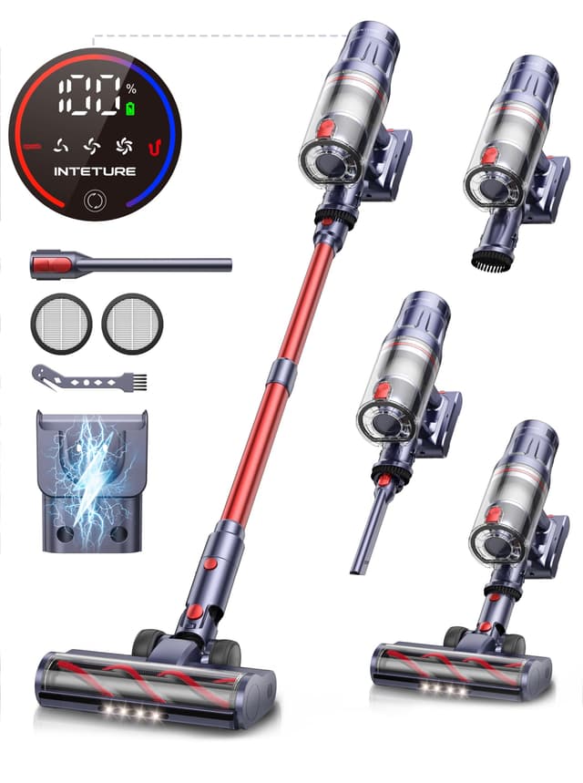 INTETURE Akku Staubsauger, 45KPa/550W/60Min Kabellos Staubsauger 🧹🔋