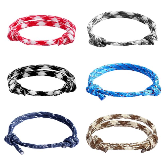 Nautische Surf Armband Set 🌊 Bunte Segeltau Armbänder
