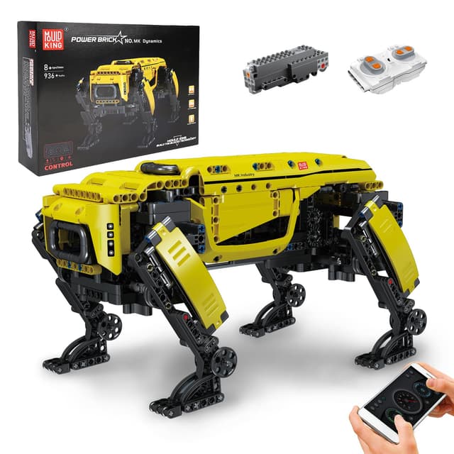 🤖🐶 Mould King Technik Mechanischer Hund Bausteine Modell, 936 Teile Ferngesteuerte Roboter Hundespielzeug 🎁