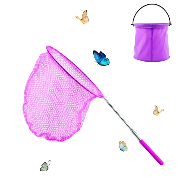 🦋 Kapokr Teleskop Schmetterlingsnetz Kescher mit Eimer und Sieb für Kinder 🌿