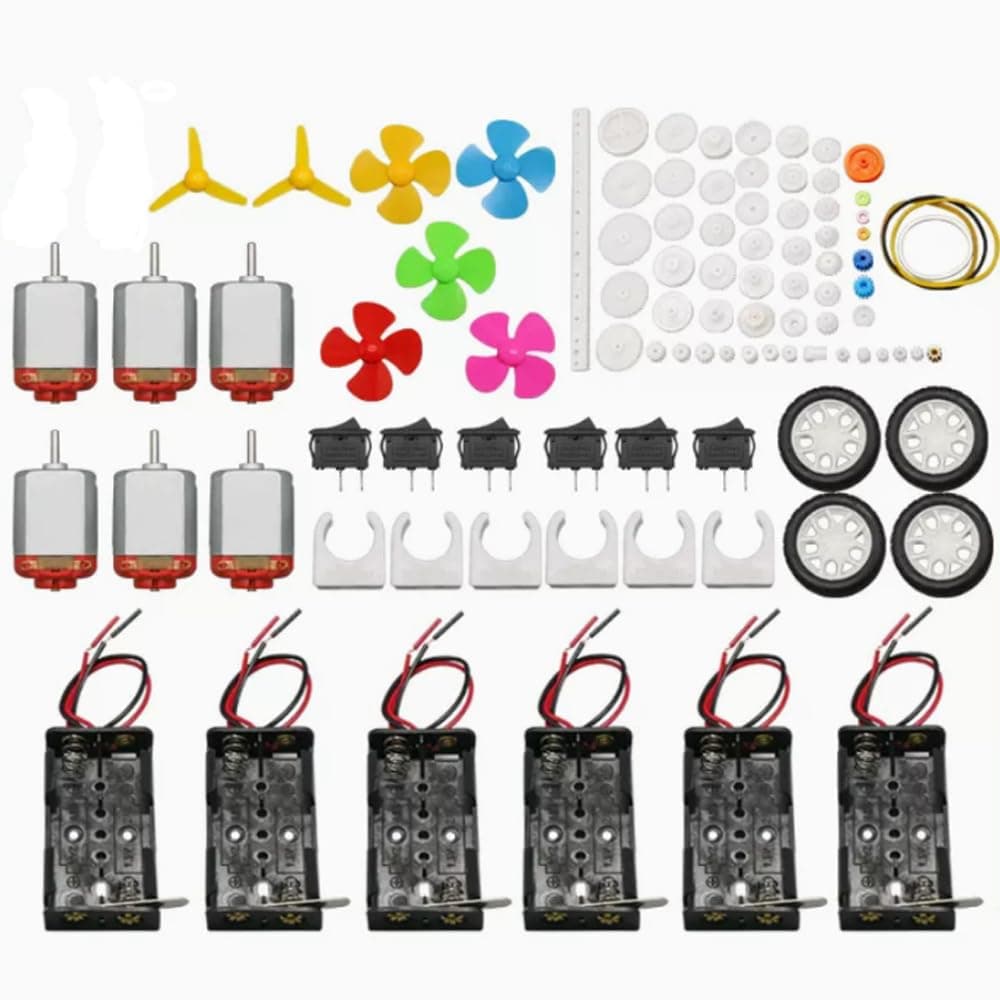 🚀 6 Sets Gleichstrommotor-Kit, 130 Mikro-Gleichstrommotoren 1,5 V – 3 V