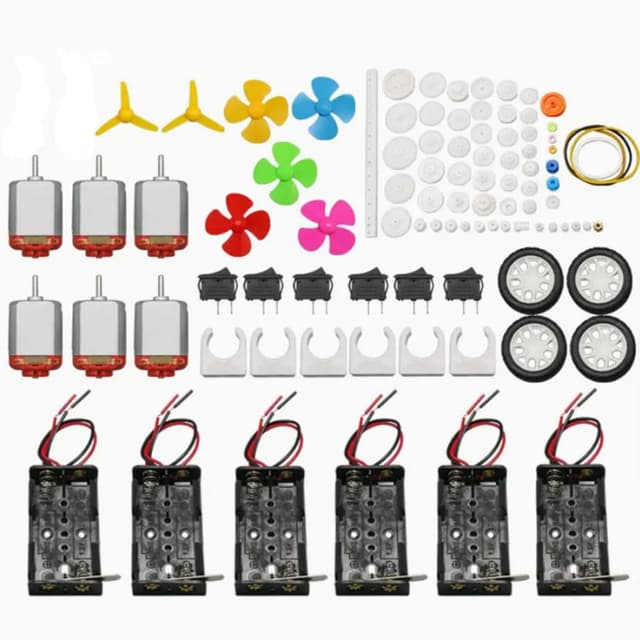 🚀 6 Sets Gleichstrommotor-Kit, 130 Mikro-Gleichstrommotoren 1,5 V – 3 V