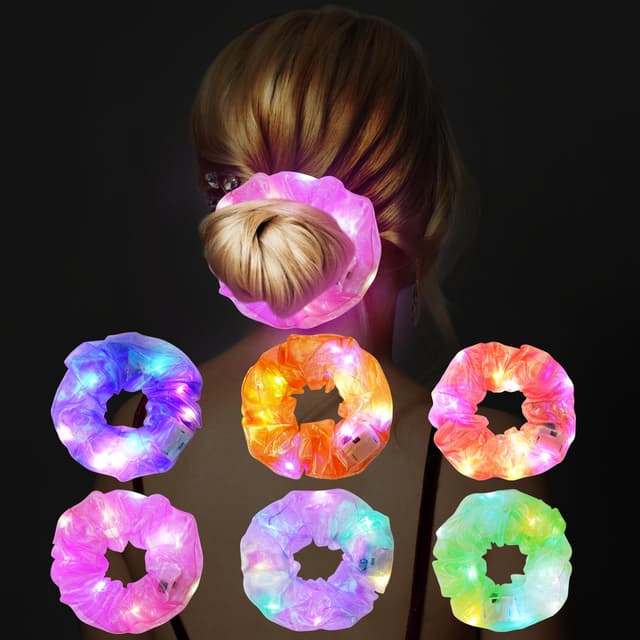 🌟 URAQT Leuchtende Haargummis, 6PCS Mallorca Party Accessoires - 6PCS-Meerjungfrau 🌟