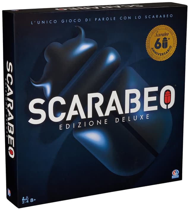 🎉 Scarabeo 60th Anniversary Premium Edition by Editrice Giochi Rotating Scrabble Board Game | Word Games | Board Games für Erwachsene & Kinder ab 8 Jahren