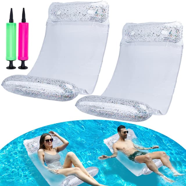 🌊 CYFIE Wasserhängematte mit Netz, 4 in1 Luftmatratze Pool 🏖️