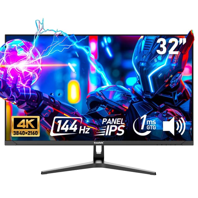 🎮 Gawfolk 32 Zoll UHD 4K 144Hz Gaming Monitor mit IPS und FreeSync 🖥️
