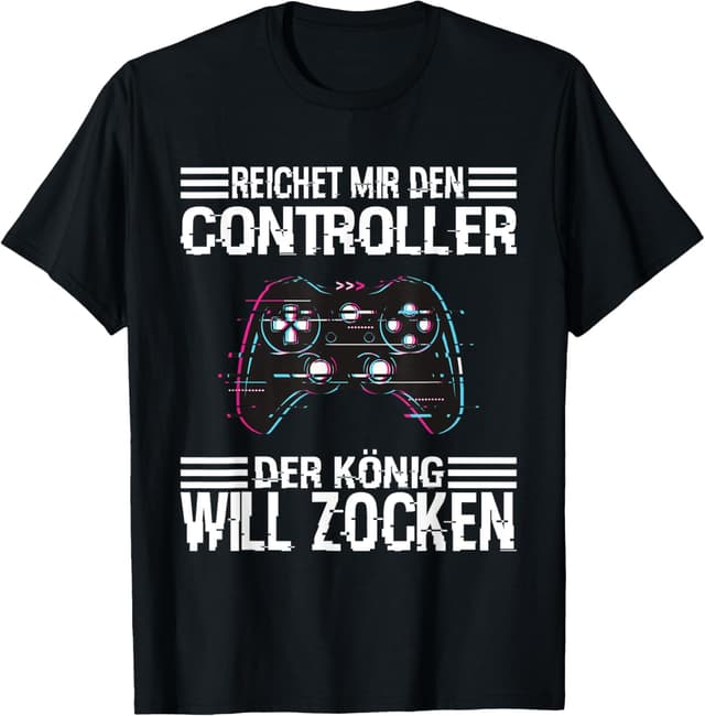 😎🎮 Zocken Reichet mir den Controller König PS5 Konsole Gamer T-Shirt 🕹️👑
