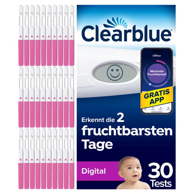 Clearblue Kinderwunsch Ovulationstest Kit Digital 🌟 Fruchtbarkeitstest für Frauen