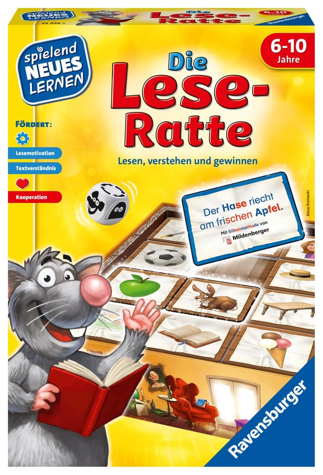 🐭📚 Ravensburger Die Lese-Ratte Lernspiel für Kinder ab 6-10 Jahren 🎁