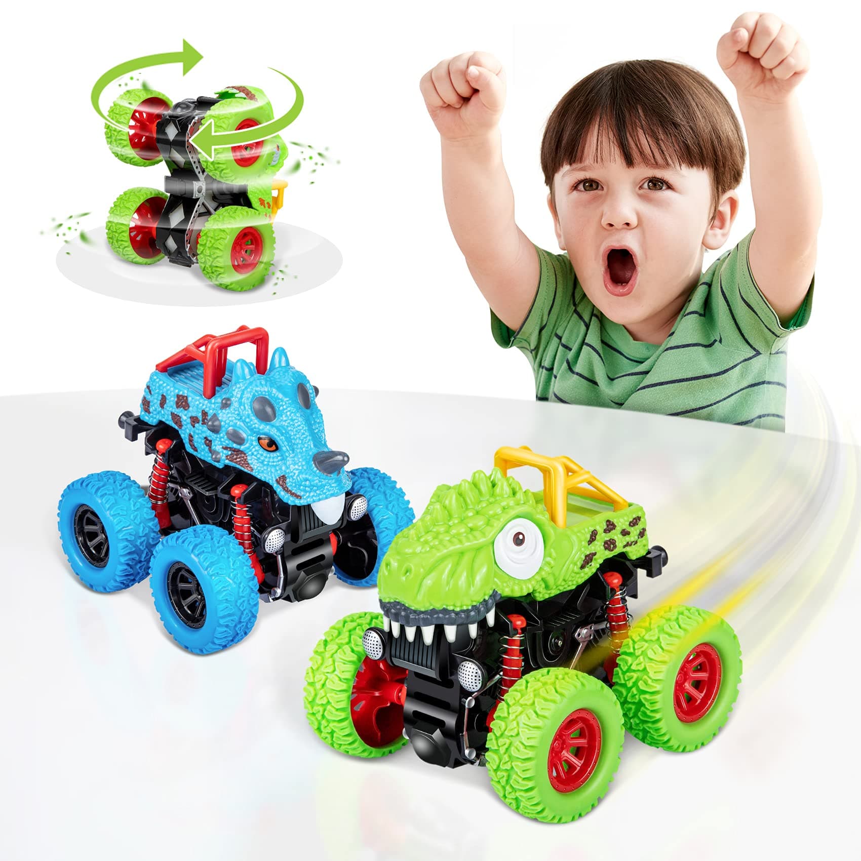 Winstico Monstertruck Dinosaurier Auto Geschenke für Jungen ab 3 Jahre 🚗🦖