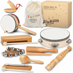 Stoie's Internationales Musik-Set aus Holz für Kleinkinder und Kinder 🎵🌍 Angebot bei HelloDeals