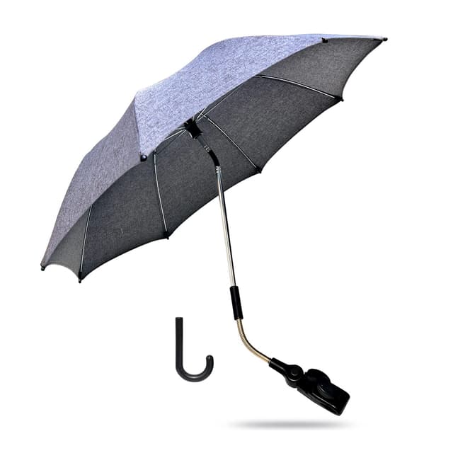 🌞🌂 ZjRight Universal Sonnenschirm Sonnenschutz für Kinderwagen & Buggy - Hellgrau