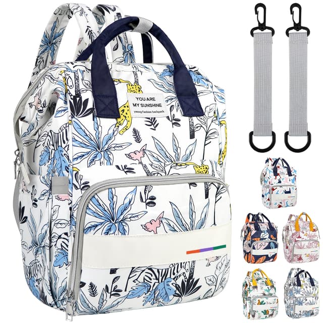 🎒 LEcylankEr Wickelrucksack: Hochwertige Wickeltasche mit Isoliertasche in Blau 🍼