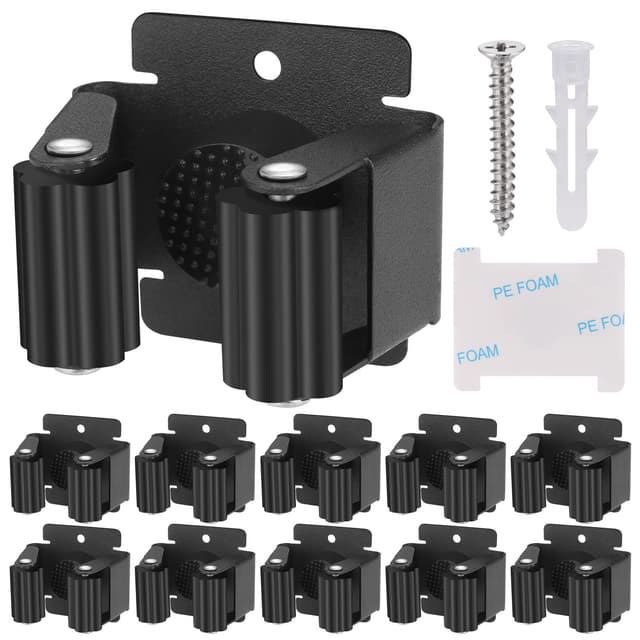 Hejo 10 Stück Gerätehalter Schwarz 🧹🔧🛠️