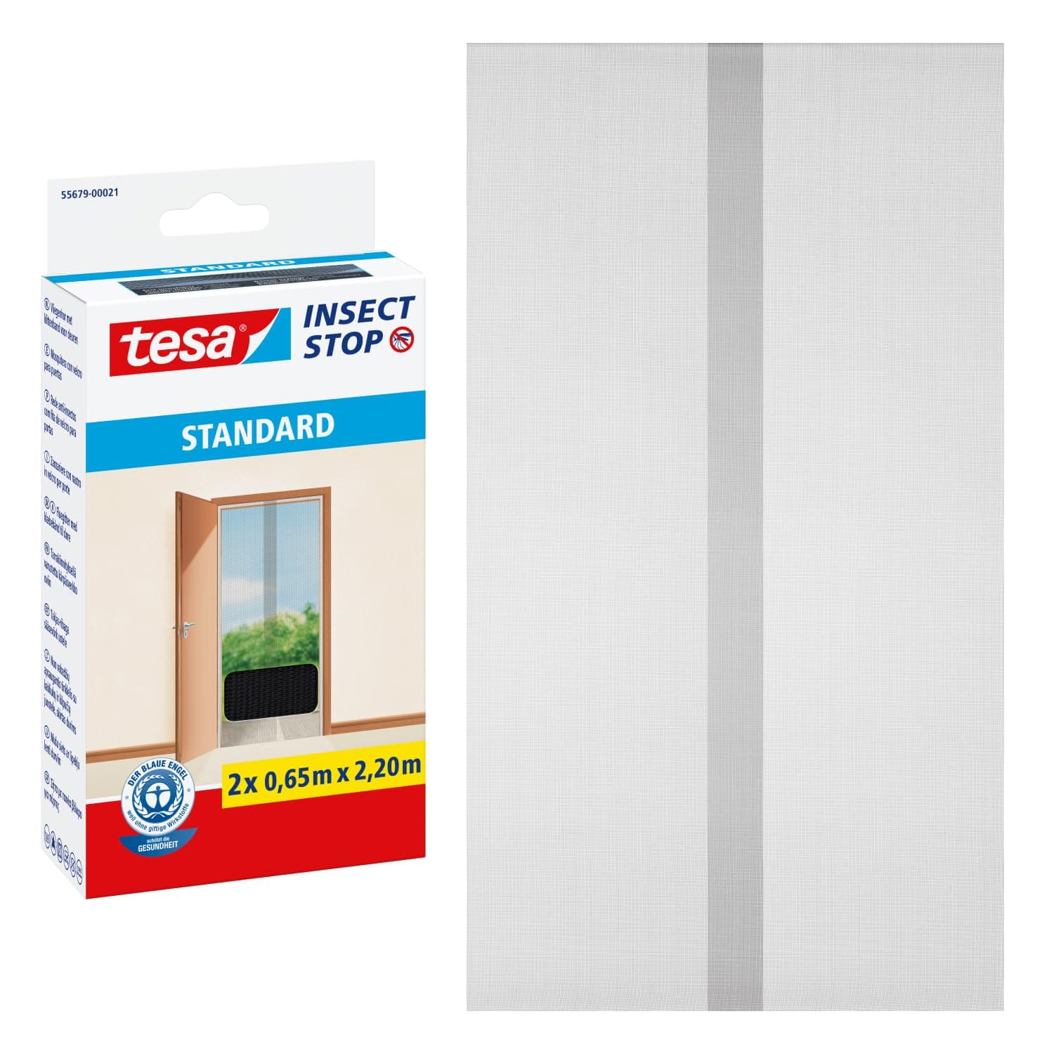 🦟 tesa Insect Stop STANDARD Fliegengitter für Türen - 2-tlg Insektenschutz Tür 🚪