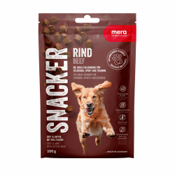 🐶🥩 MERA Snacker Rind (1 x 200g) - Getreidefreie Hundeleckerli für Training oder als Snack Angebot bei HelloDeals