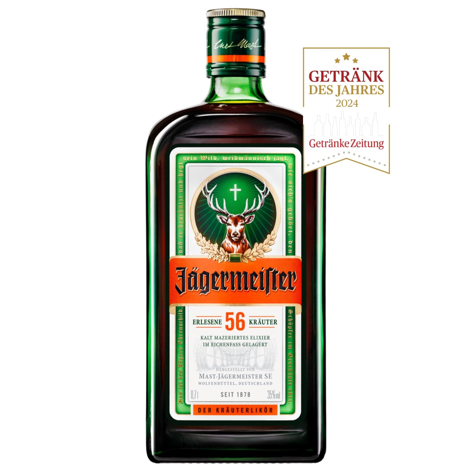 🥃 Jägermeister Premium Kräuterlikör 0,7l 35% Vol. - 56 erlesene Kräuter 🌿