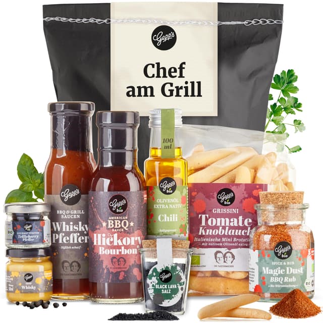 🔥 Gepp's Feinkost Chef am Grill Geschenkkorb für Männer 🎁