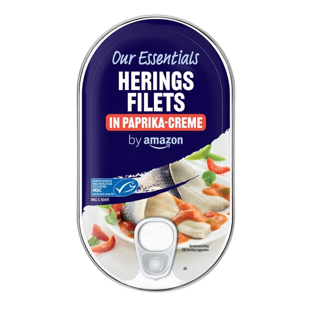 Angebot: Amazon MSC Heringsfilets in Tomaten Paprika Crème, 200g (1er-Pack) 🐟🍅🌶️