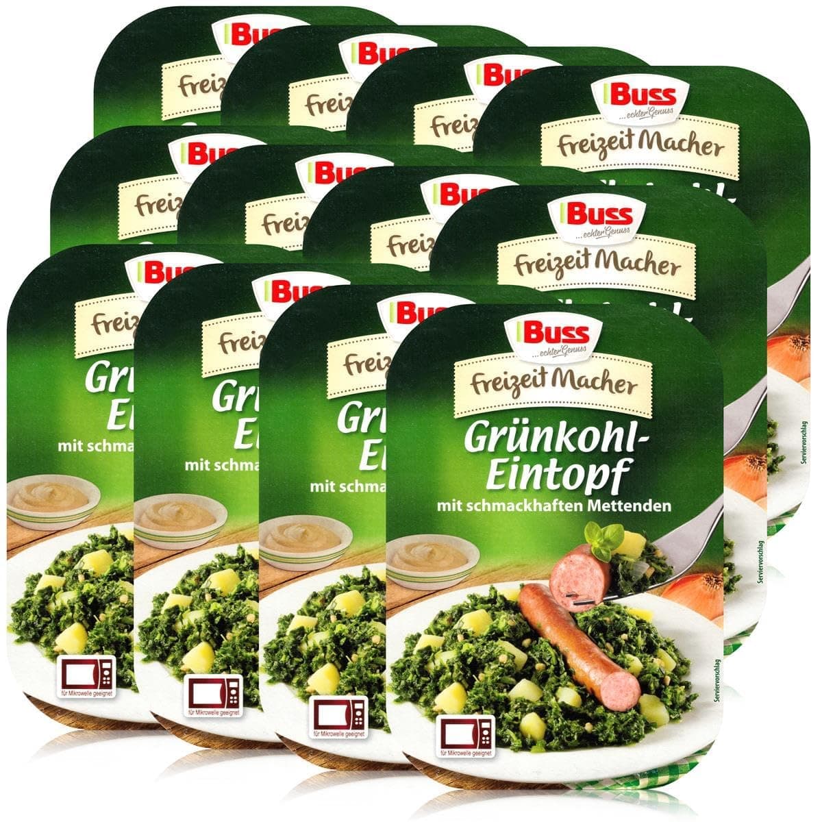 Traditioneller Grünkohl Eintopf von Buss Freizeitmacher 🥘🥔 - 12er Pack Fertiggerichte