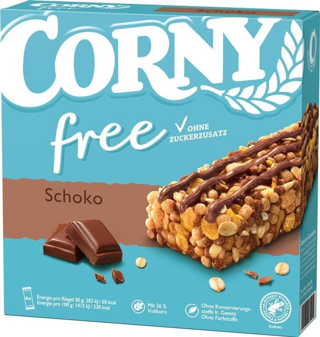 Müsliriegel CORNY free Schoko 🍫 - 6x20g, 6 Stück