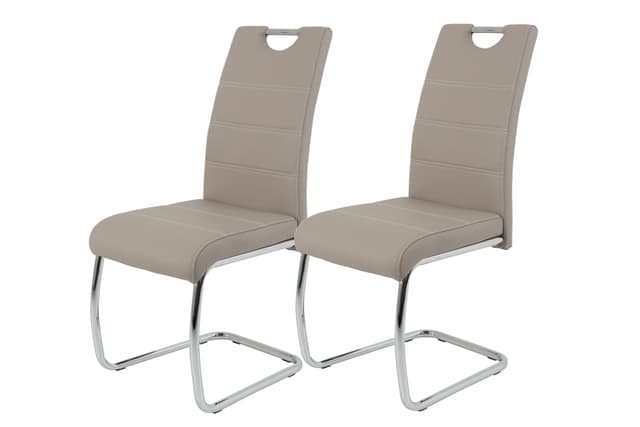 🌟 Hela Tische 2er Set Schwingstuhl Küchenstuhl Flora Cappuccino 🌟