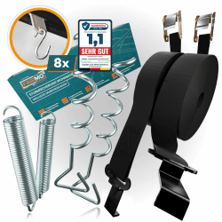 Das wetterfeste Sturmband Markise Set für Thule Omnistor (inkl. 8X Kederleiste Haken) - Sturmsicherung für Vorzelt und Zubehör fürs Wohnmobil - Wohnwagen hold down Side kit mit Sturmleine 1 Angebot bei HelloDeals