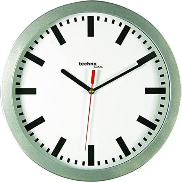 🌟 Tolles Angebot! Technoline WT 7800 Quarzwanduhr Ø 30 cm silber 🕰️