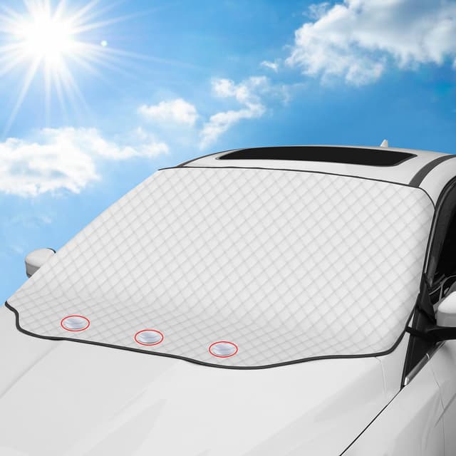 Tevlaphee Sonnenschutz Auto Frontscheibe - UV-Schutz für Sommer, Sonne, Staub, Schnee, Eis, Frost