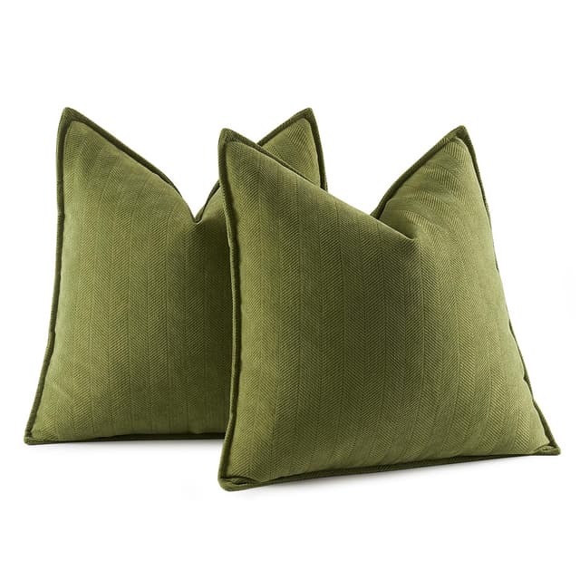 MIULEE 2er Kissenbezug 50x50 Matcha Grün Chenille Kissenbezüge 🌿🛋️
