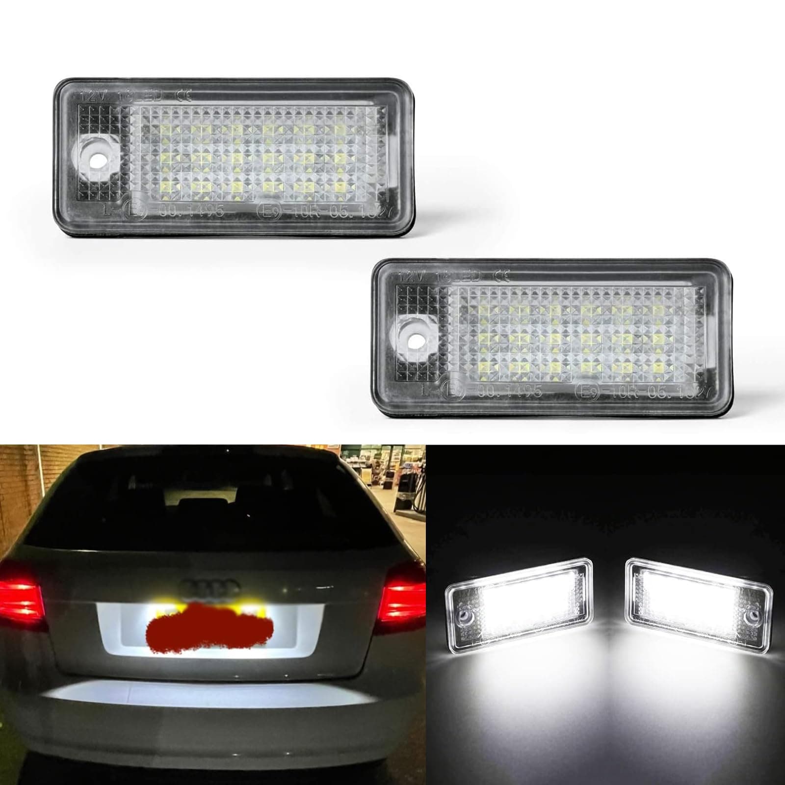 OZ-LAMPE LED Kennzeichenbeleuchtung für AUDI Q7 B5 A8 S3 A6 C6 A3 8P A4 S4 A5 8F S8 RS4 RS6