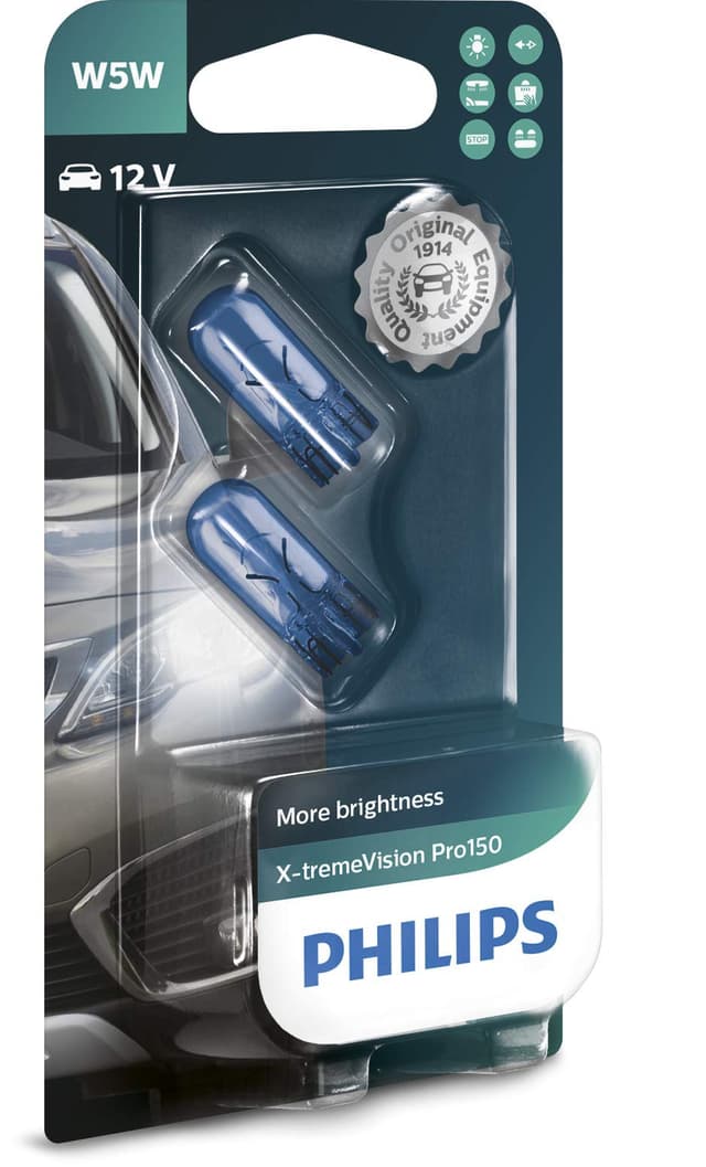 🚗 Philips Halogen automotive lighting X-tremeVision Pro150 W5W Signallampe Doppelblister 563230