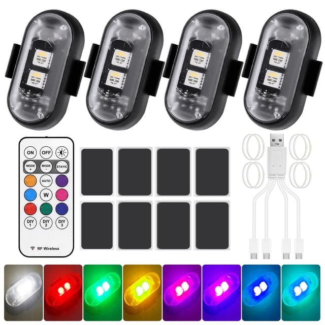 YSWOVUO 4 Stück Kabellose LED Lichter Auto 🚗